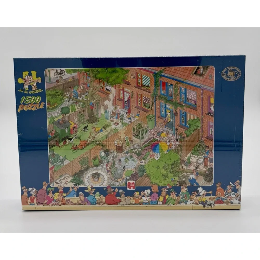 Jan van Haasteren Neighbours 1500 Piece Jigsaw Puzzle Jumbo Vintage Sealed